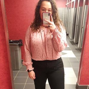 Pink chiffon work top